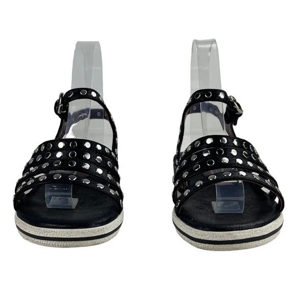 MARC BY MARC JACOBS GENA 5 STRAP LEATHER NAILHEAD STUDDED GLADIATOR SANDALS - Picture 4 of 15